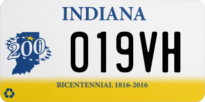 IN license plate 019VH