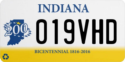 IN license plate 019VHD