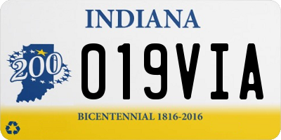 IN license plate 019VIA