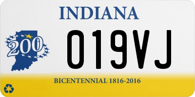 IN license plate 019VJ