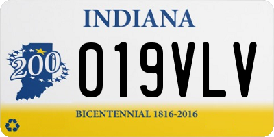 IN license plate 019VLV