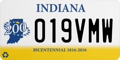 IN license plate 019VMW