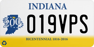 IN license plate 019VPS