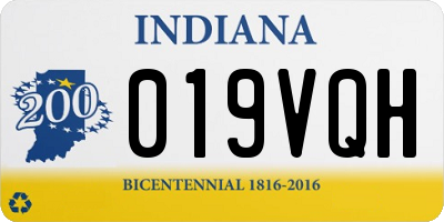 IN license plate 019VQH