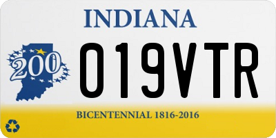 IN license plate 019VTR
