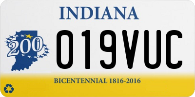 IN license plate 019VUC