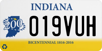 IN license plate 019VUH