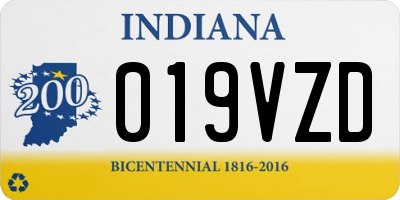 IN license plate 019VZD