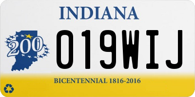 IN license plate 019WIJ