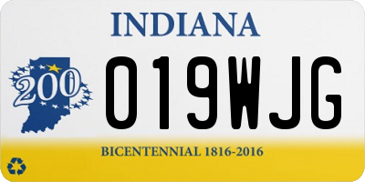 IN license plate 019WJG