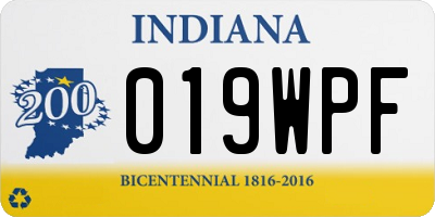 IN license plate 019WPF