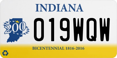 IN license plate 019WQW