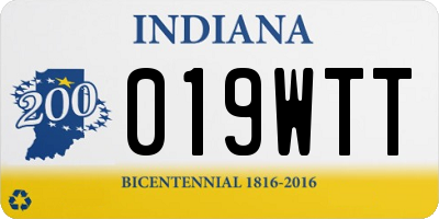 IN license plate 019WTT