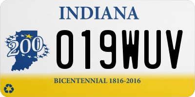 IN license plate 019WUV