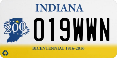 IN license plate 019WWN
