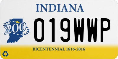 IN license plate 019WWP