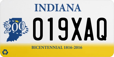 IN license plate 019XAQ