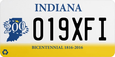 IN license plate 019XFI