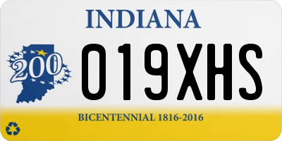IN license plate 019XHS