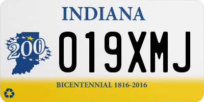 IN license plate 019XMJ