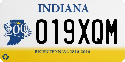 IN license plate 019XQM