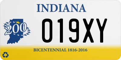 IN license plate 019XY