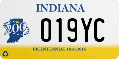 IN license plate 019YC