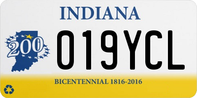 IN license plate 019YCL