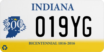 IN license plate 019YG