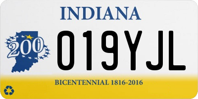 IN license plate 019YJL
