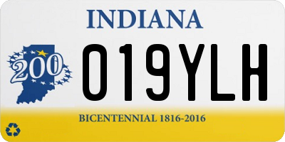 IN license plate 019YLH