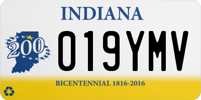 IN license plate 019YMV