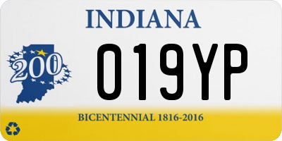 IN license plate 019YP