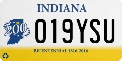 IN license plate 019YSU