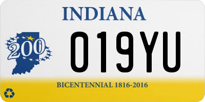 IN license plate 019YU