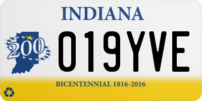 IN license plate 019YVE