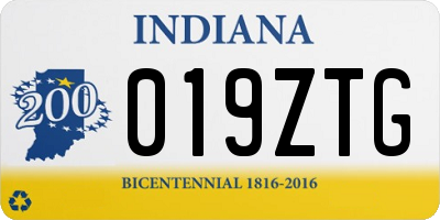 IN license plate 019ZTG