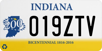 IN license plate 019ZTV