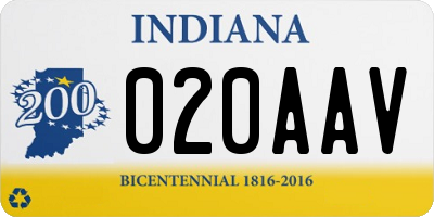 IN license plate 020AAV