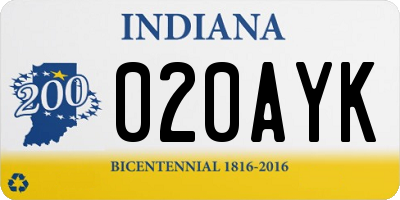 IN license plate 020AYK
