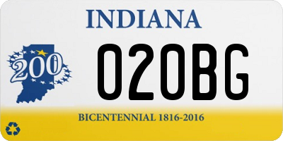 IN license plate 020BG