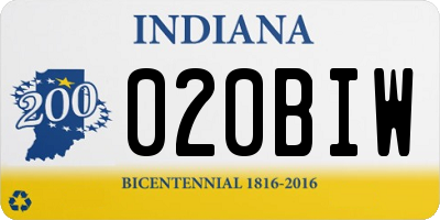 IN license plate 020BIW