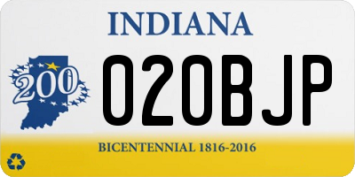 IN license plate 020BJP