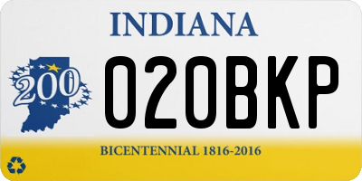 IN license plate 020BKP