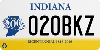 IN license plate 020BKZ