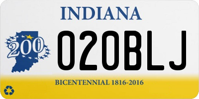 IN license plate 020BLJ