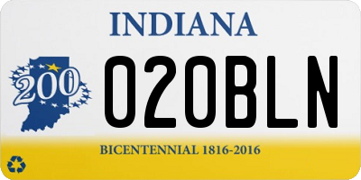IN license plate 020BLN