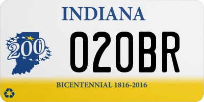 IN license plate 020BR