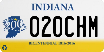 IN license plate 020CHM