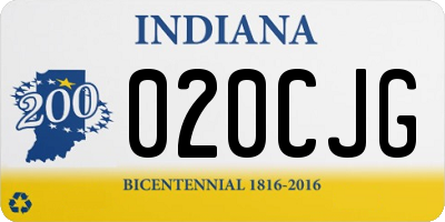 IN license plate 020CJG